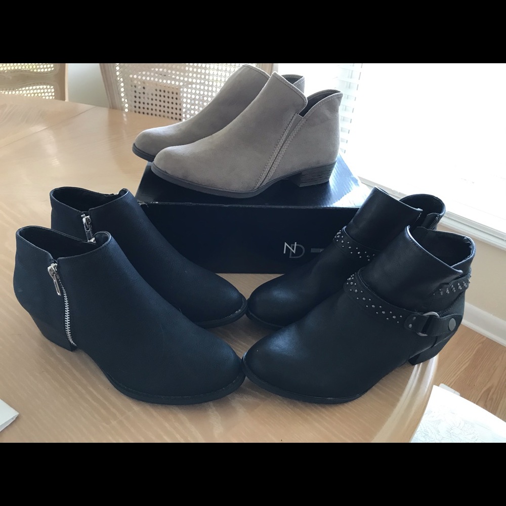 3 pairs of Ankle boots!